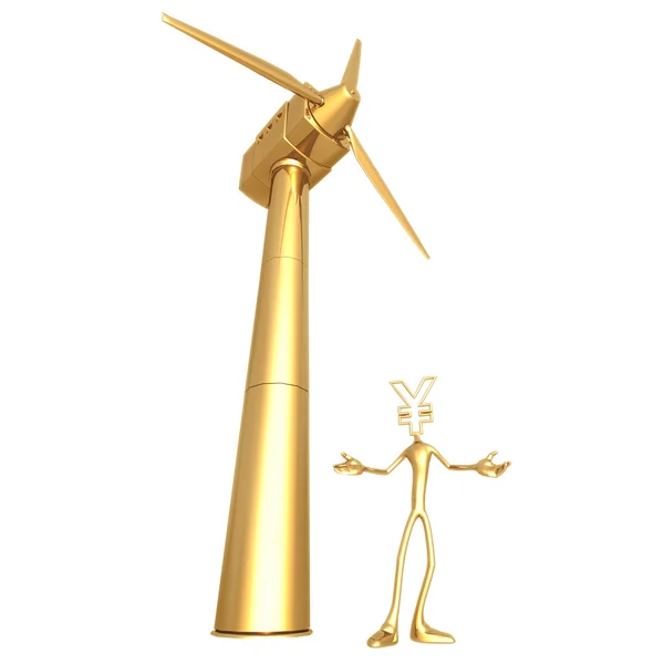Energia eolica Euro — Foto Stock