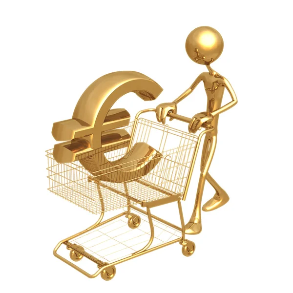 Shopping Cart Euro — Stock Photo, Image