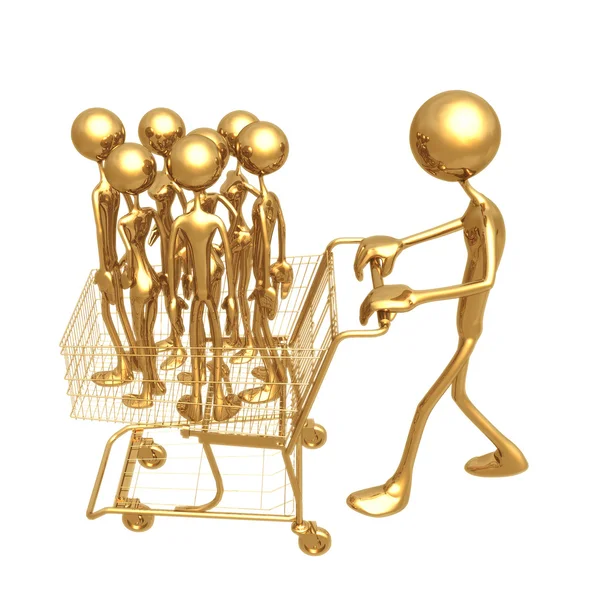 Shopping Cart Workforce — Stock Photo, Image