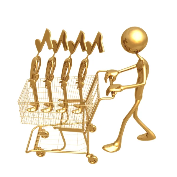 Shopping Cart Tunes — Stock Photo, Image