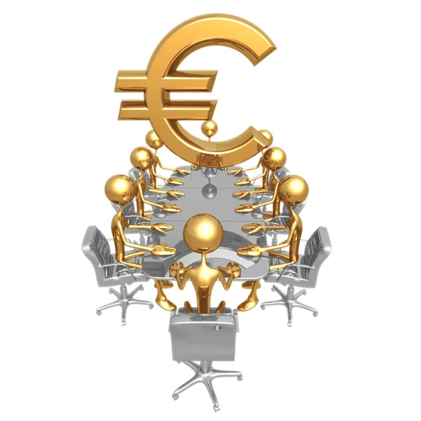 Vergadering van de euro — Stockfoto