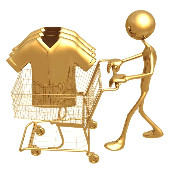 Shopping Cart Clothes — Stock Photo, Image