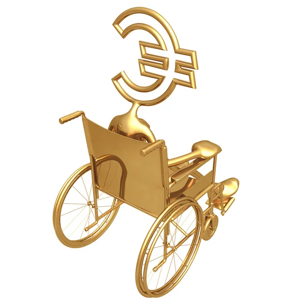 Wheelchair Euro — Stock Photo, Image