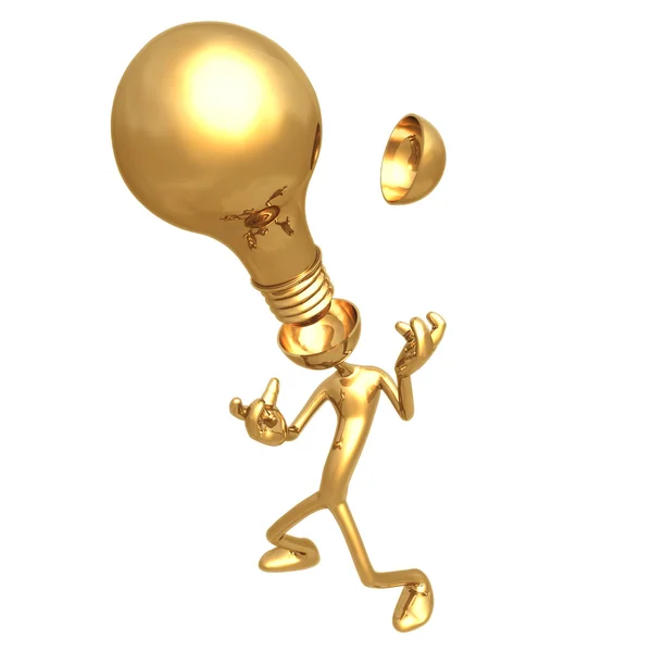 Golden Idea Mind — Stock Photo, Image