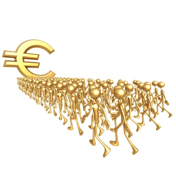 Marsch in Richtung Euro — Stockfoto