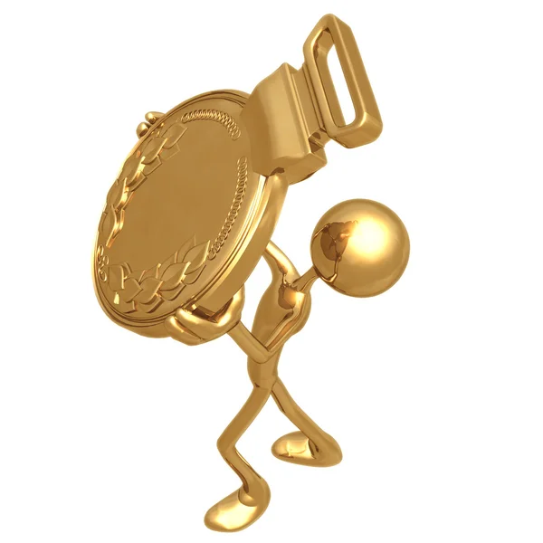 Hold Gold Medal — Stock Photo, Image