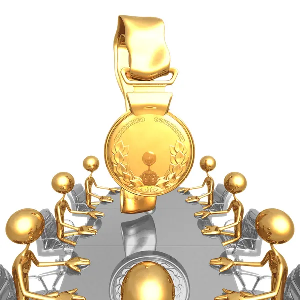 Gouden medaille vergadering — Stockfoto