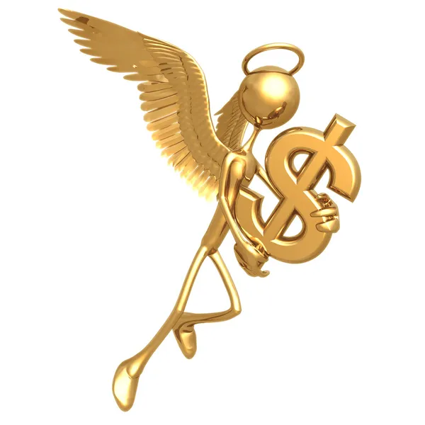 Angel Finding Dollar Imagens Royalty-Free