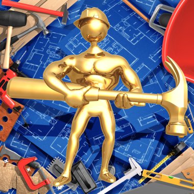 3D inşaat ev geliştirme kavramı ile