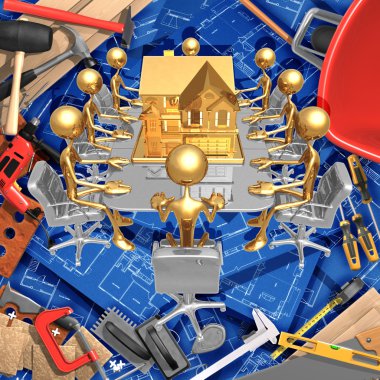 3D ev geliştirme Gayrimenkul konsept house Toplantı