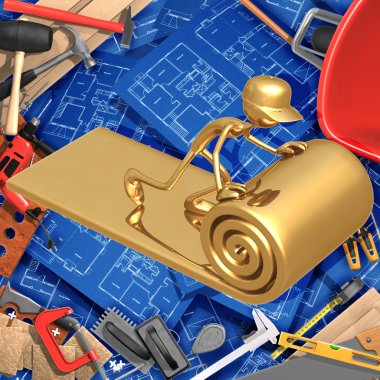 3d ev geliştirme inşaat kavramı izolasyon yükleme