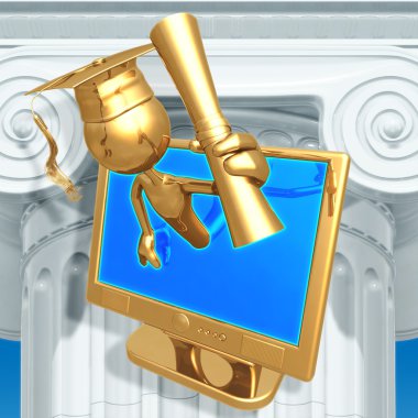 Altın grad online eğitim diploma mezuniyet kavramı holding