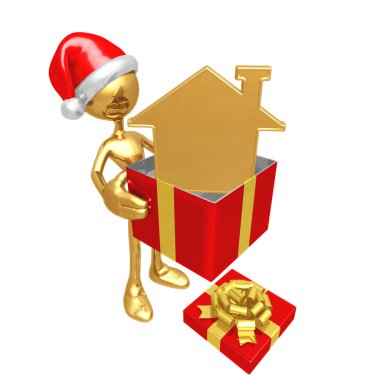 Noel Hediyelik altın ev