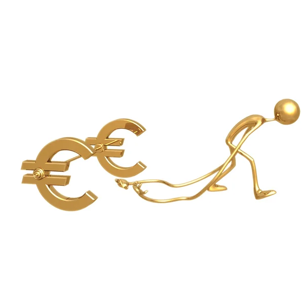 Gewichtheffen euro — Stockfoto