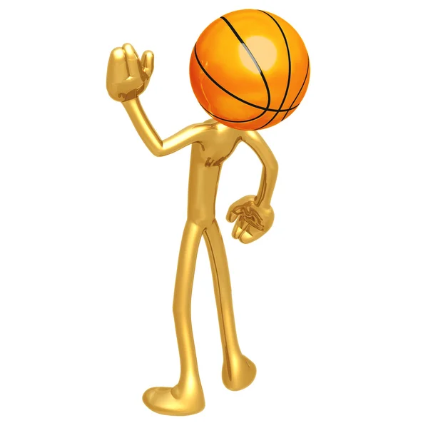 Basketball Waving Hi — Stock Photo, Image