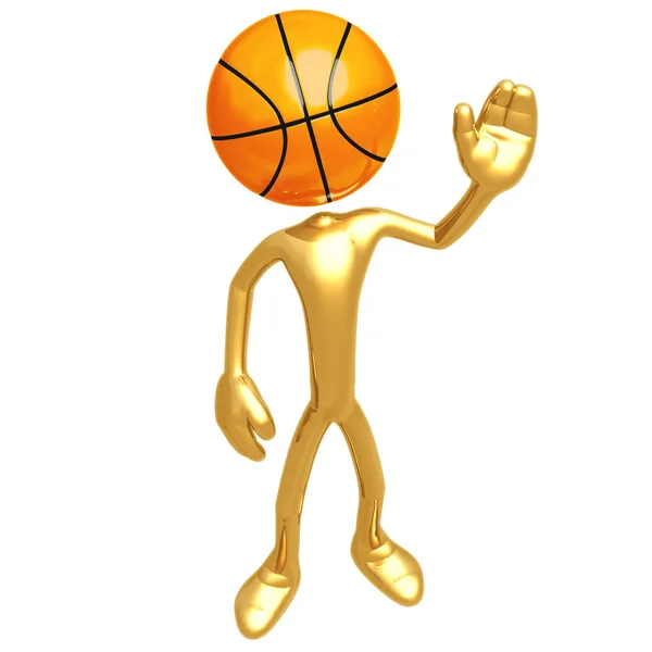 Basketball winkt hallo — Stockfoto