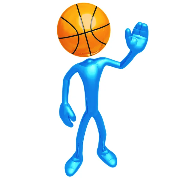 Basketball Waving Hi — Stock Photo, Image