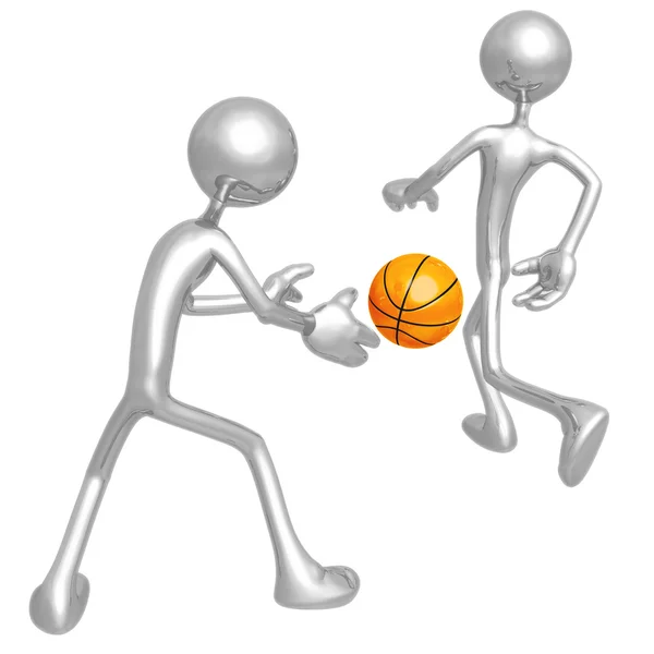 Basketball Back Pass — Stock Photo, Image