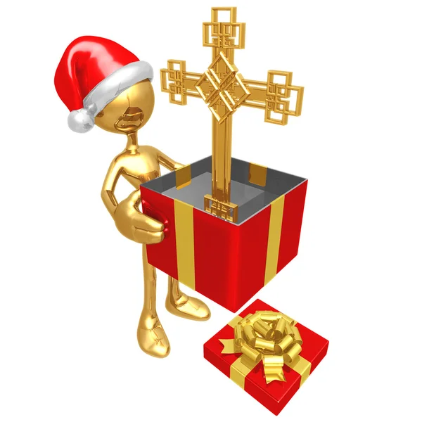 Christmas Gift Cross — Stock Photo, Image