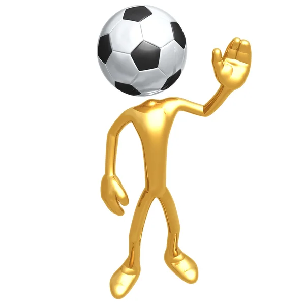 Fútbol fútbol saludando Hola — Foto de Stock