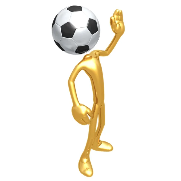 Soccer Football Waving Hello — Stock Photo, Image