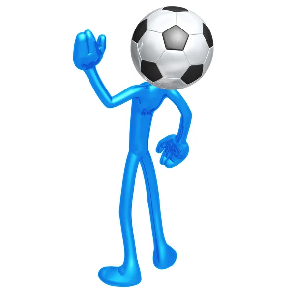 Soccer Football Waving Hello — Stock Photo, Image