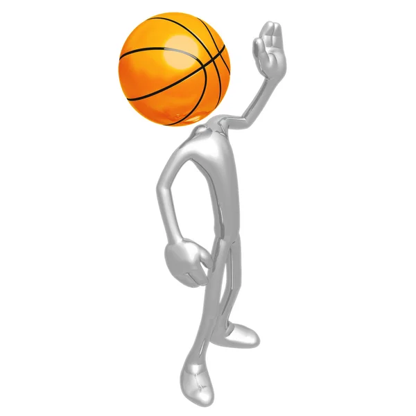 Basketball Waving Hi — Stock Photo, Image