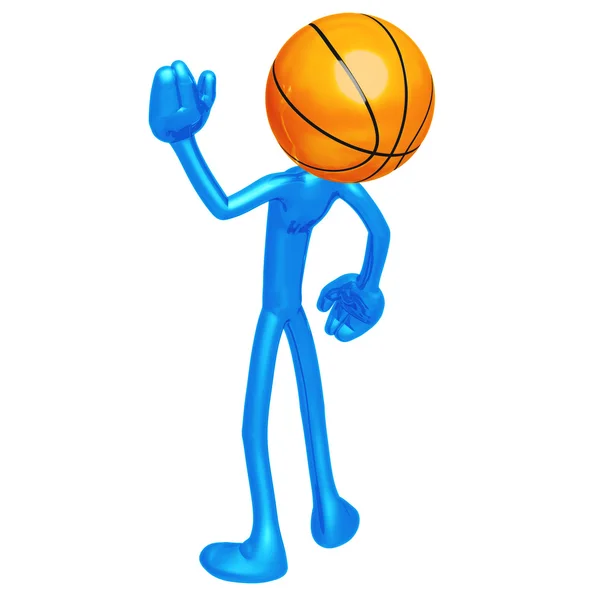 Basketball winkt hallo — Stockfoto