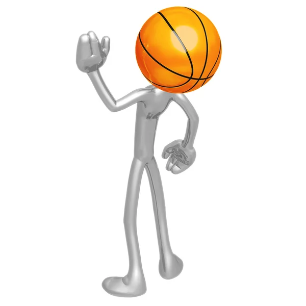 Basketball Waving Hi — Stock Photo, Image