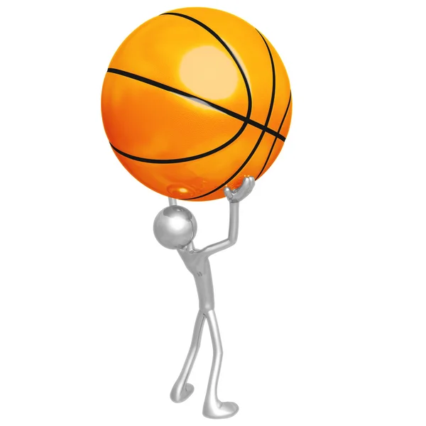 Gospodarstwa gigant koszykówki — Zdjęcie stockowe