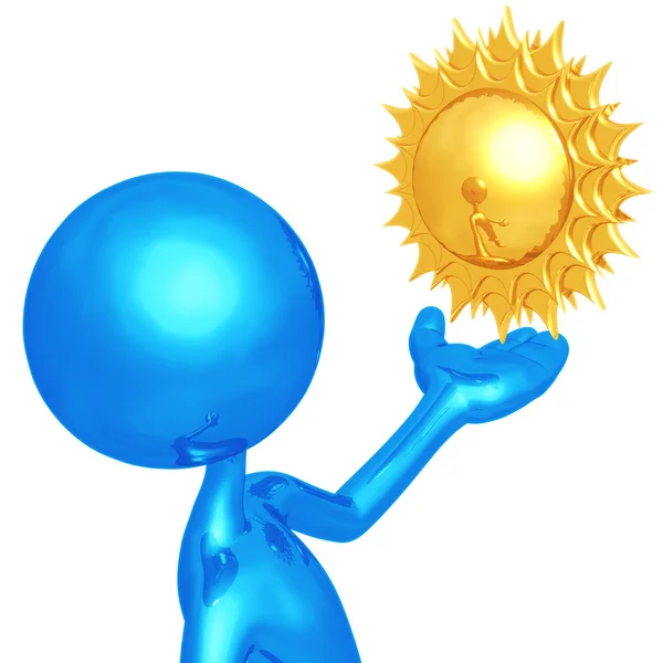 Clima Presenter Sun — Foto de Stock