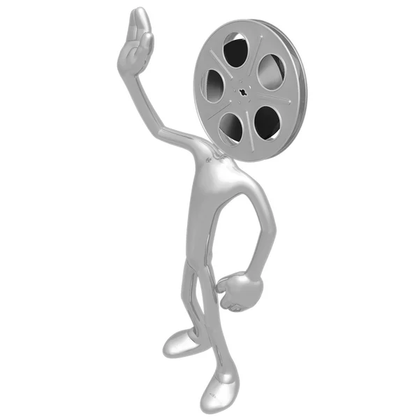 Film Reel Head Waving — Stock Photo, Image