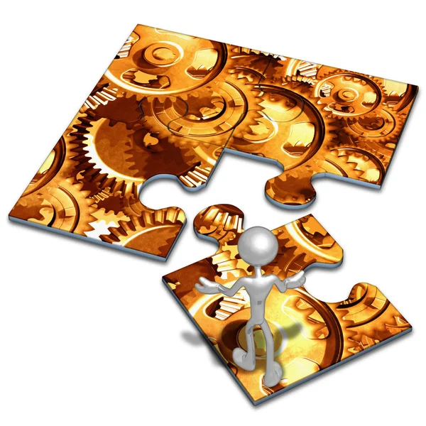 Gears Concept Puzzle — Stock Photo, Image