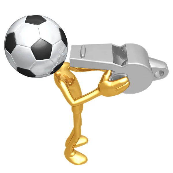 Futebol Futebol Whistle — Fotografia de Stock
