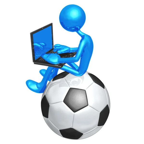 Online fodbold fodbold - Stock-foto