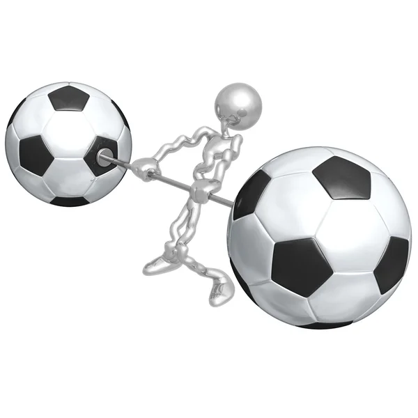 Futbol futbol ağırlık eğitim — Stok fotoğraf