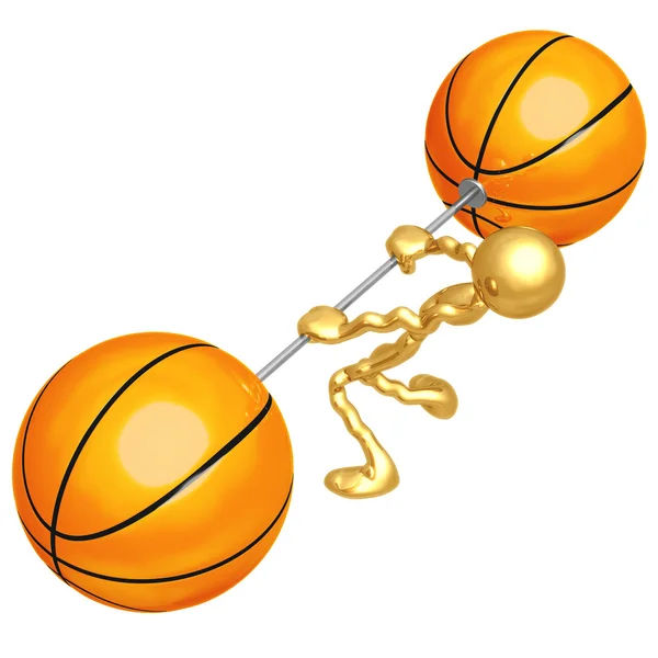 Basket styrketräning — Stockfoto