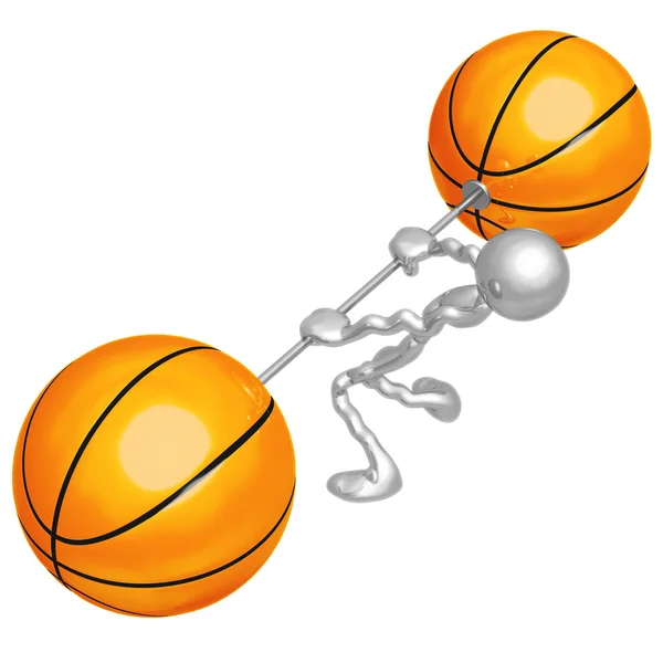 Баскетбол тренування з обтяженнями — стокове фото