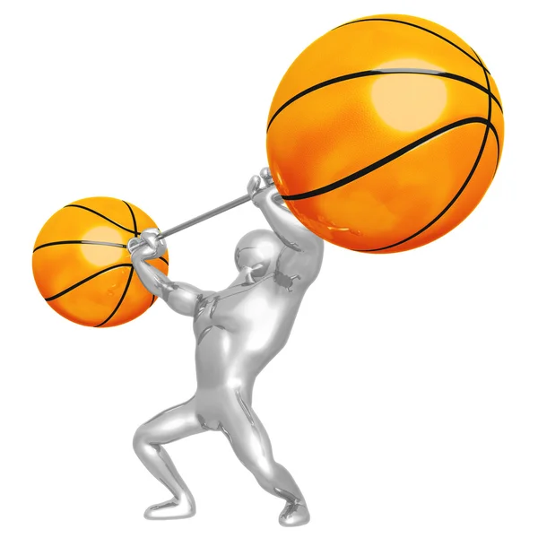 Treinamento de peso de basquete — Fotografia de Stock