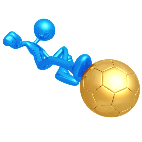 Fußball in Gold — Stockfoto