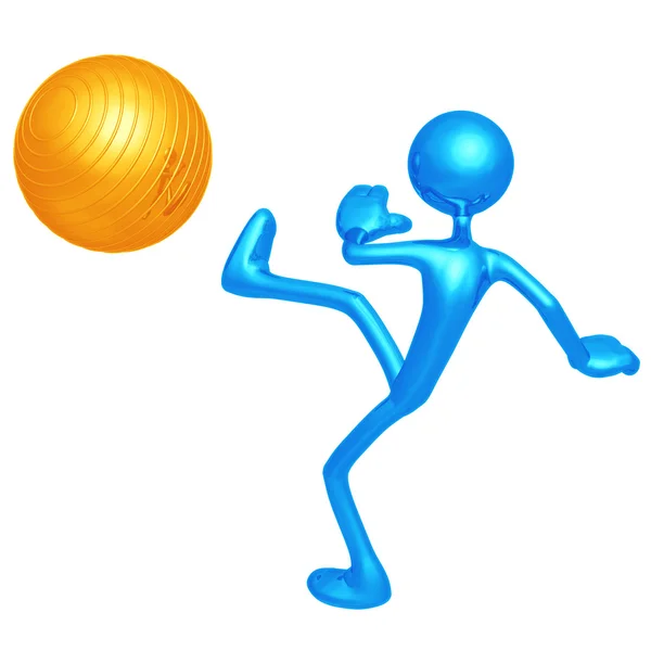 Joga kopiąc piłkę fizjoterapia pilates — Zdjęcie stockowe