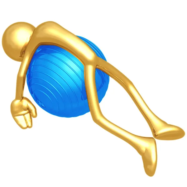 Yoga Pilates Physio Ball Exaustão — Fotografia de Stock