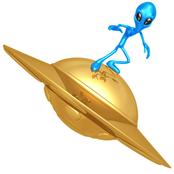 Alien Surfing — Stock Photo, Image