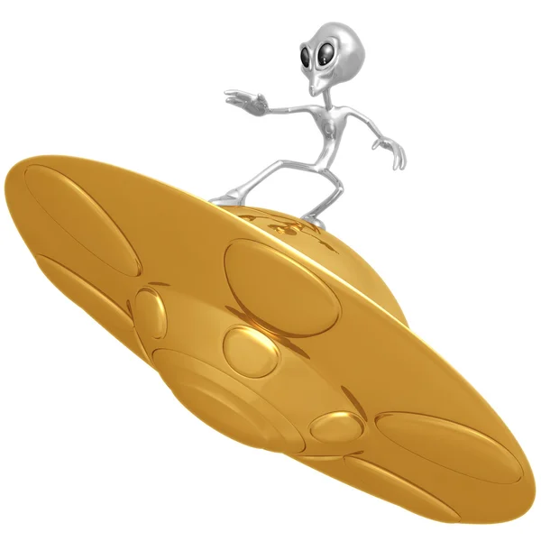Alien Surfing — Stock Photo, Image