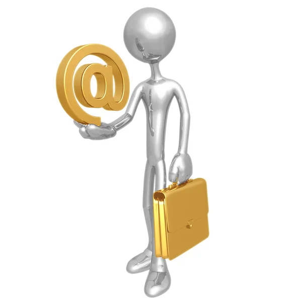 Geschäftsmann mit E-Mail-Symbol — Stockfoto