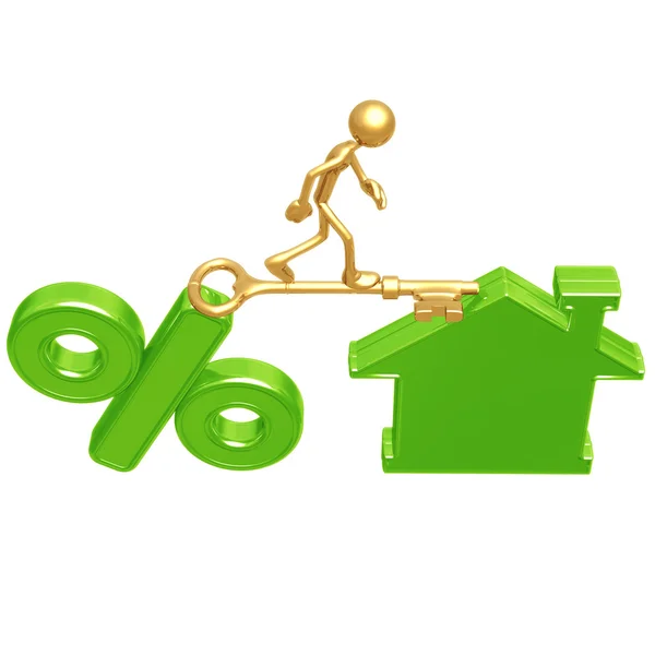 ev ile yeşil yüzde altın anahtar Köprüsü