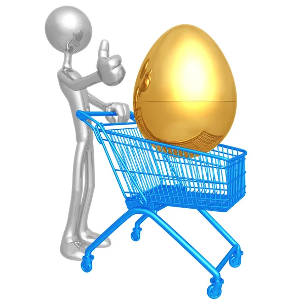 Investimento ovo Carrinho de compras — Fotografia de Stock