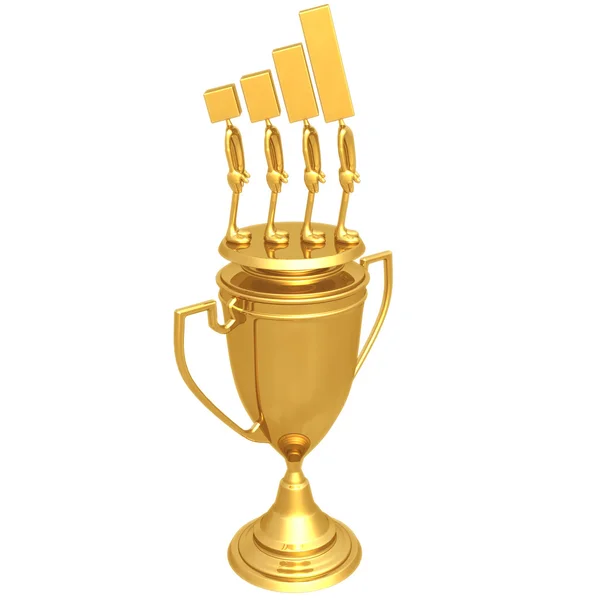 Bar Graph Trophy — Stock Photo, Image