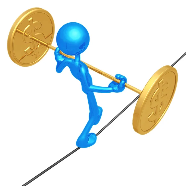 Dólar de Tightrope — Foto de Stock