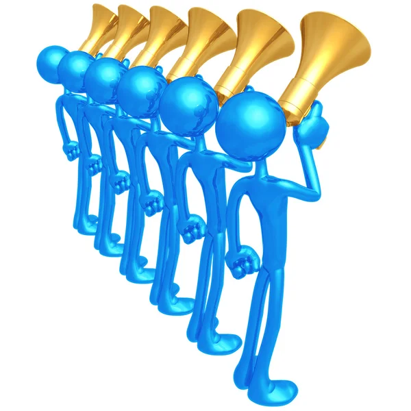 Megaphones United — Stock Photo, Image